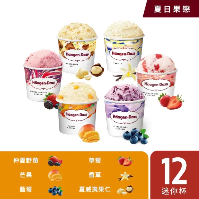 【Haagen-Dazs 哈根達斯】迷你杯100mlx12入