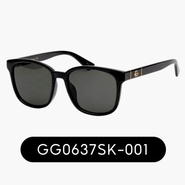 【GUCCI 古馳】亞洲版型 中性膠框太陽眼鏡組合(禮物／送禮首選 GG0714SA、GG0417SK、GG0960SA、GG1001SK)