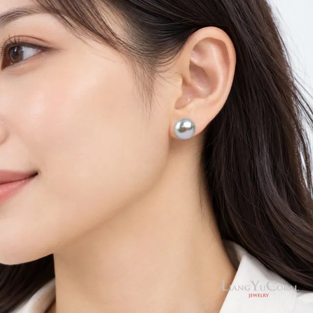【大東山樑御珊瑚】天然珍珠高品質銀耳針耳環-大尺寸(9-9.25mm)