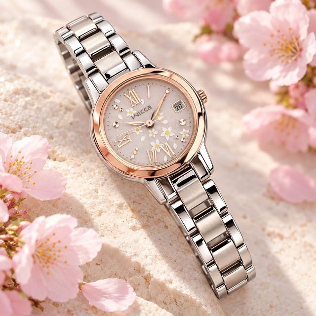 【CITIZEN 星辰】Wicca 台灣限定款 茉莉花太陽能女錶-24mm  手錶 錶 生日禮 送禮(KH4-939-93R)