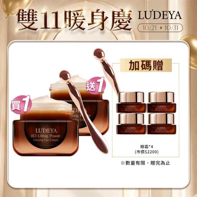 【LUDEYA】1111限定★買1送1★超緊緻微臻琥珀眼霜15ml共2入(眼霜/眼部保養)