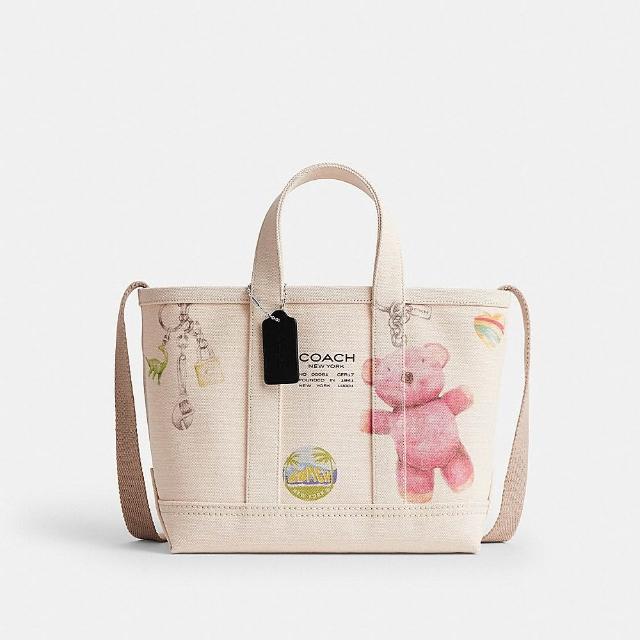 【COACH】蔻馳官方直營 UTILITY 27 托特手袋 托特包-自然彩色(CER17)