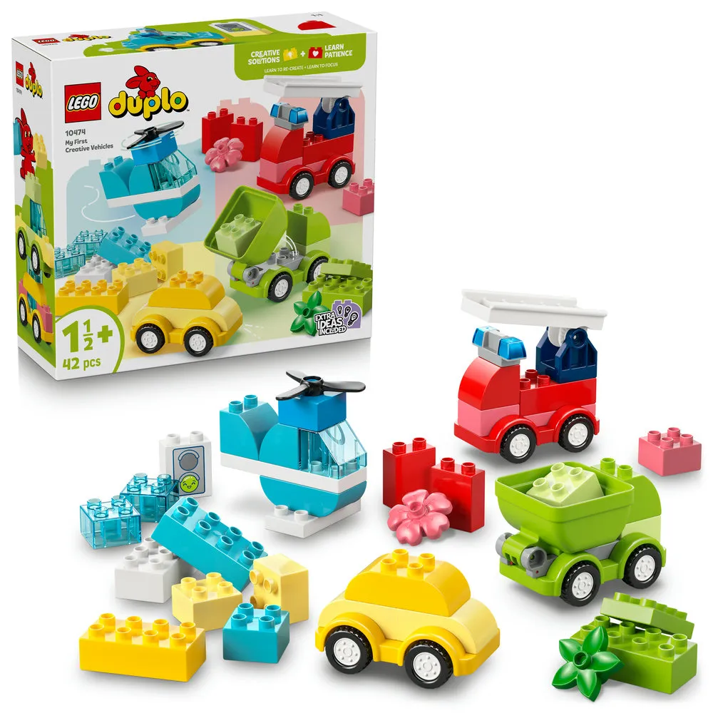 【LEGO 樂高】得寶系列 10474 創意交通工具(玩具車 汽車 兒童積木 親子遊戲 大顆粒 STEM 禮物 1歲半以上)