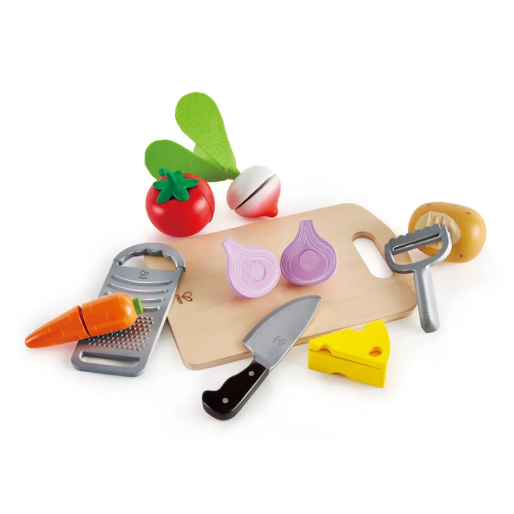 【Hape】木製蔬菜切切樂(益智成長/家家酒玩具/木製玩具/木頭玩具/扮扮家酒)