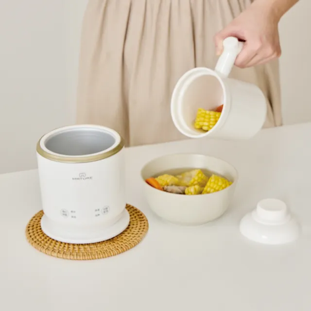 【MATURE 美萃】MINI食光陶瓷熱壓機 CY-1627+剛剛好陶瓷電煮鍋 CY-1626