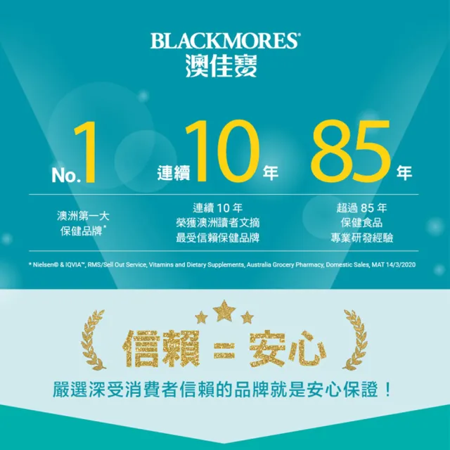 【BLACKMORES 澳佳寶】綜合維他命強效配方 3入組(共90錠 黑種草籽油 維生素C 維生素D 鋅)