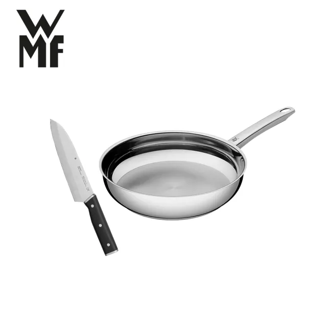 【WMF】Profi Pfannen三層不鏽鋼平煎鍋24cm+Sequence三德刀18cm