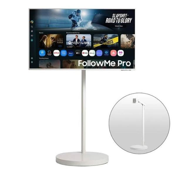 【Samsung 三星】FollowMe PRO移動式4K AI智慧聯網螢幕組-白★S43FM703UC 43型(影音串流/內建喇叭/Type C)