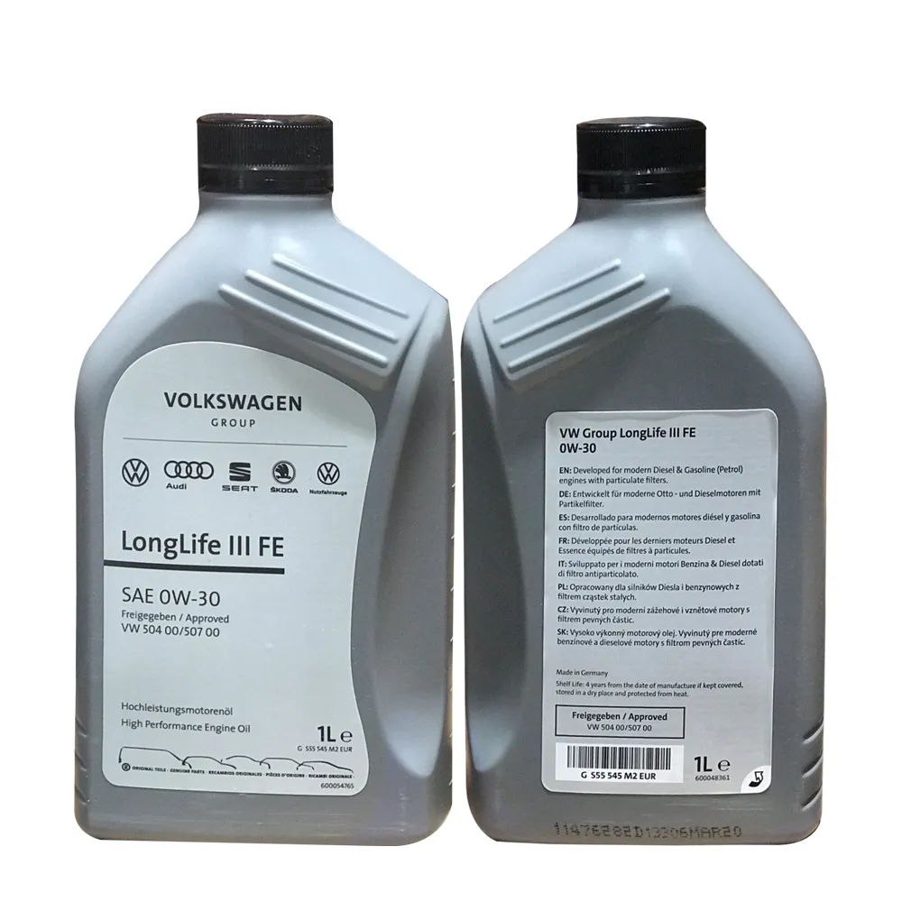 【Audi 奧迪】原廠VW/奧迪 汽柴油Longlife III 0W30 1L 節能型機油 整箱12瓶(車麗屋)
