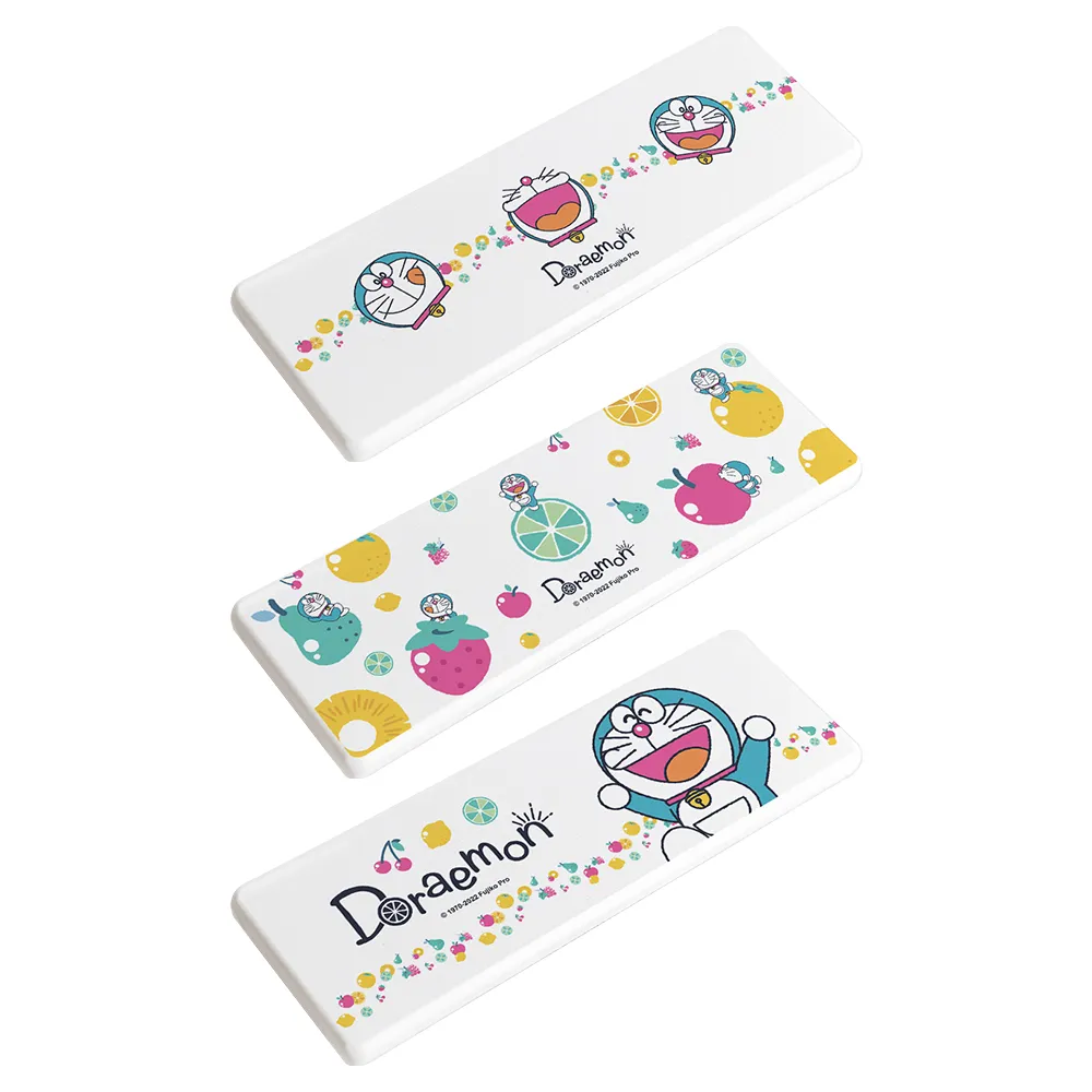 【收納王妃】Doraemon 哆啦A夢  水果系列 硬式珪藻土 洗漱墊 杯墊 牙刷架 瀝水 吸水(尺寸:24X8X0.9CM)