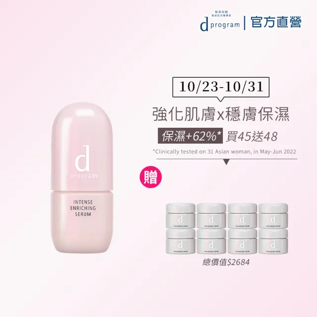 【d program 敏感話題】修護精華新客組 (保濕精華+修護霜6gx8)