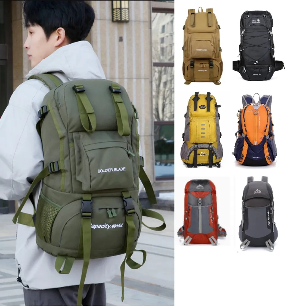 【May Shop】多口袋大容量機能防潑水後背包 多款任選(防水包 登山 登機 包包)