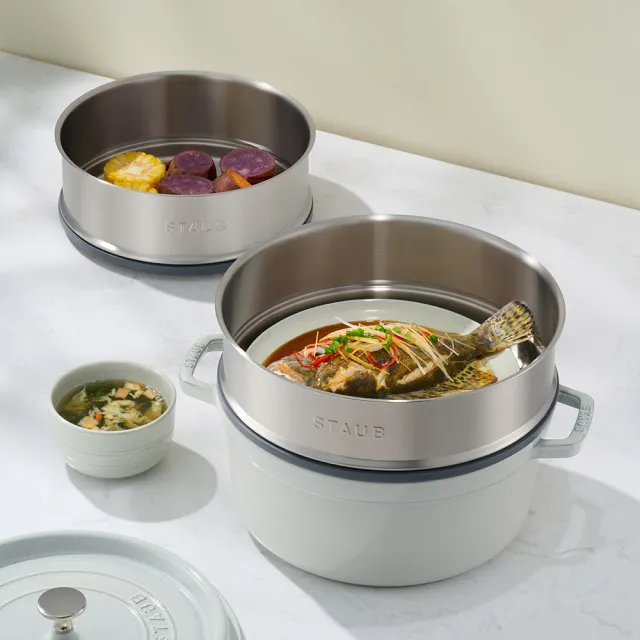 【STAUB】不鏽鋼蒸盤/蒸籠24cm(德國雙人牌集團官方直營)