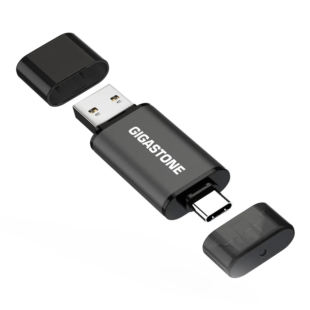 【Gigastone 立達國際】64GB USB-A Type-C雙介面隨身碟 UAC-4400GY (iPhone15以上適用/Android/筆電)