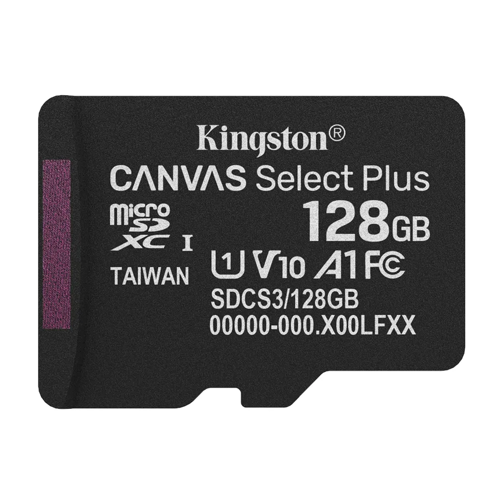 【Kingston 金士頓】128GB 150MB/s microSDXC UHS-I U1 A1 V10  記憶卡(SDCS3/128GB 平輸)