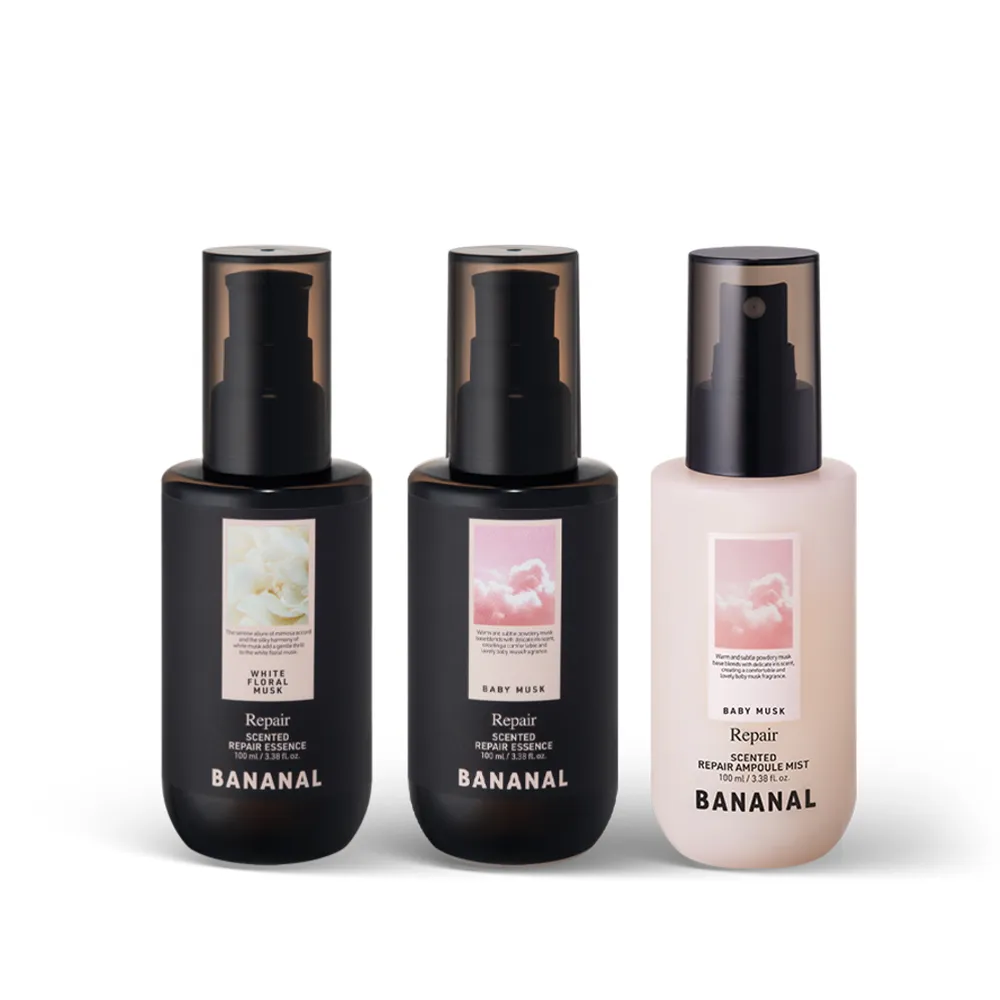 【BANANAL】韓國深層修護髮油/護髮噴霧100ml(受損髮護理/水油雙層精華/打造柔順髮/嬰兒麝香/花漾白麝香)