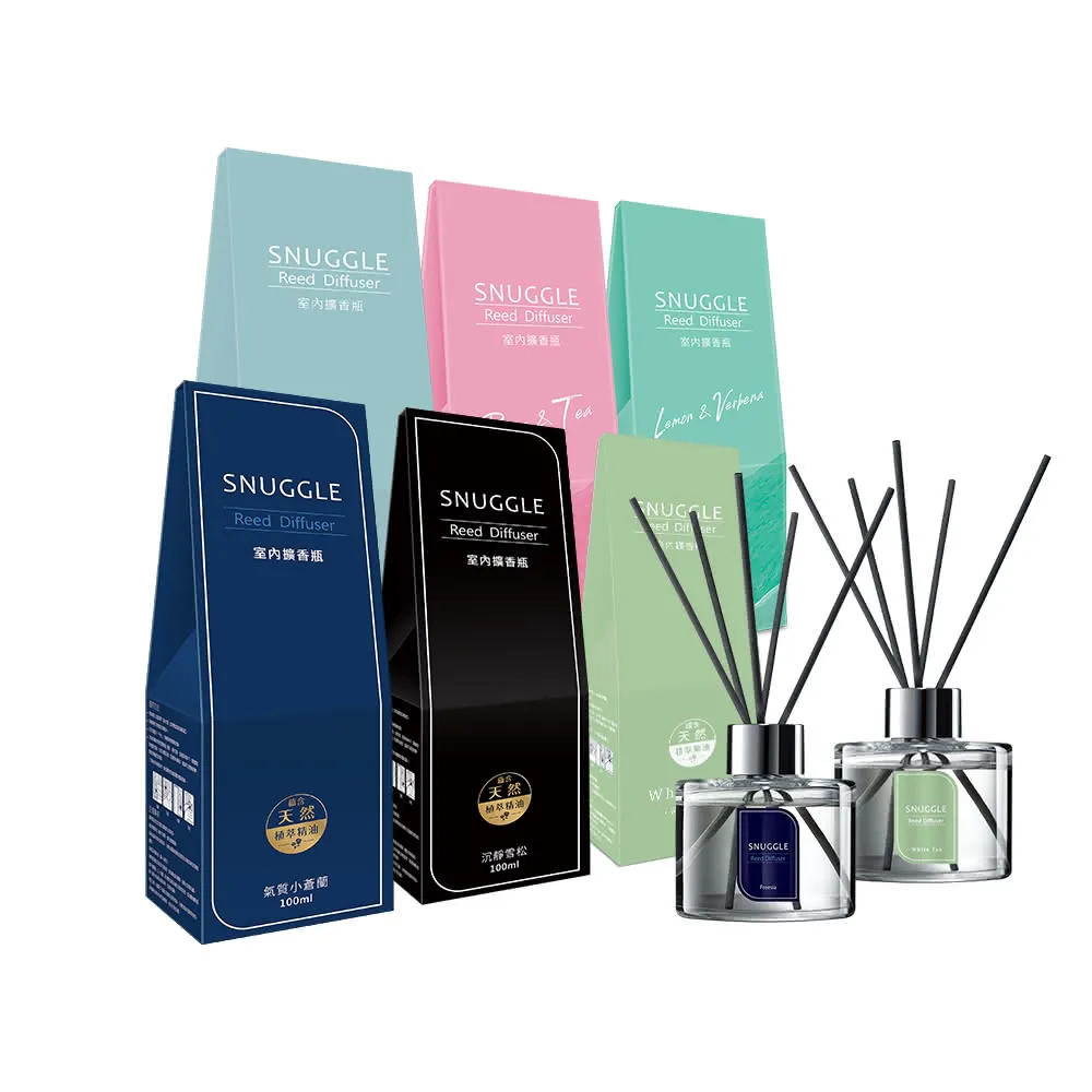 【SNUGGLE】香氛室內擴香 100ml 3入組(柑橘/白玫瑰/森林/小蒼蘭/雪松/玫瑰/白茶/白麝香/烏龍/梔子花)