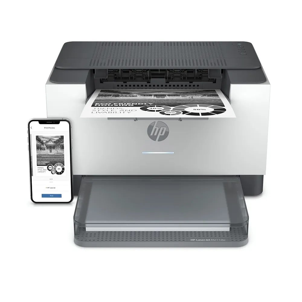 【HP 惠普】官方直營 LaserJet M211dw 單功Wifi黑白雷射印表機(列印/雙面列印/無線 9YF83A)