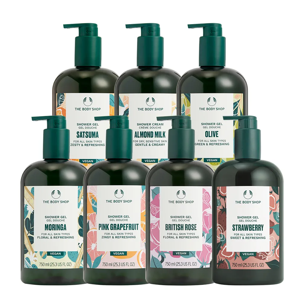 【THE BODY SHOP 美體小舖】純淨果香沐浴膠-750ML(多款式任選/沐浴乳)