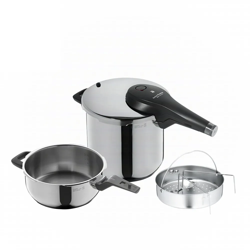 【WMF】結束代理出清 PERFECT Premium德國製快力鍋二件套組 3.0/6.5L壓力鍋(福利品)
