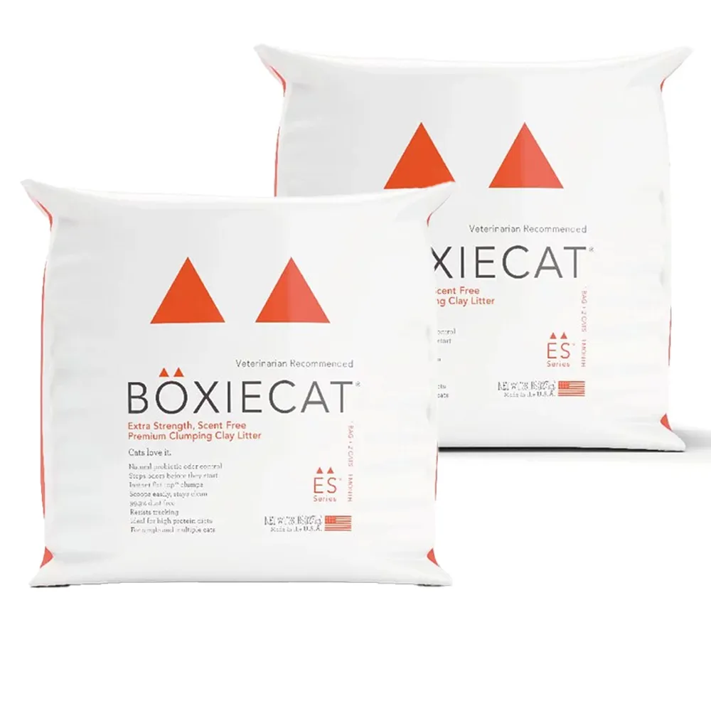 【BOXIECAT 博識貓】強效黏土凝結貓砂28磅Ｘ2入(強效益生菌 加強氣味控制版 貓砂 天然黏土 礦砂)