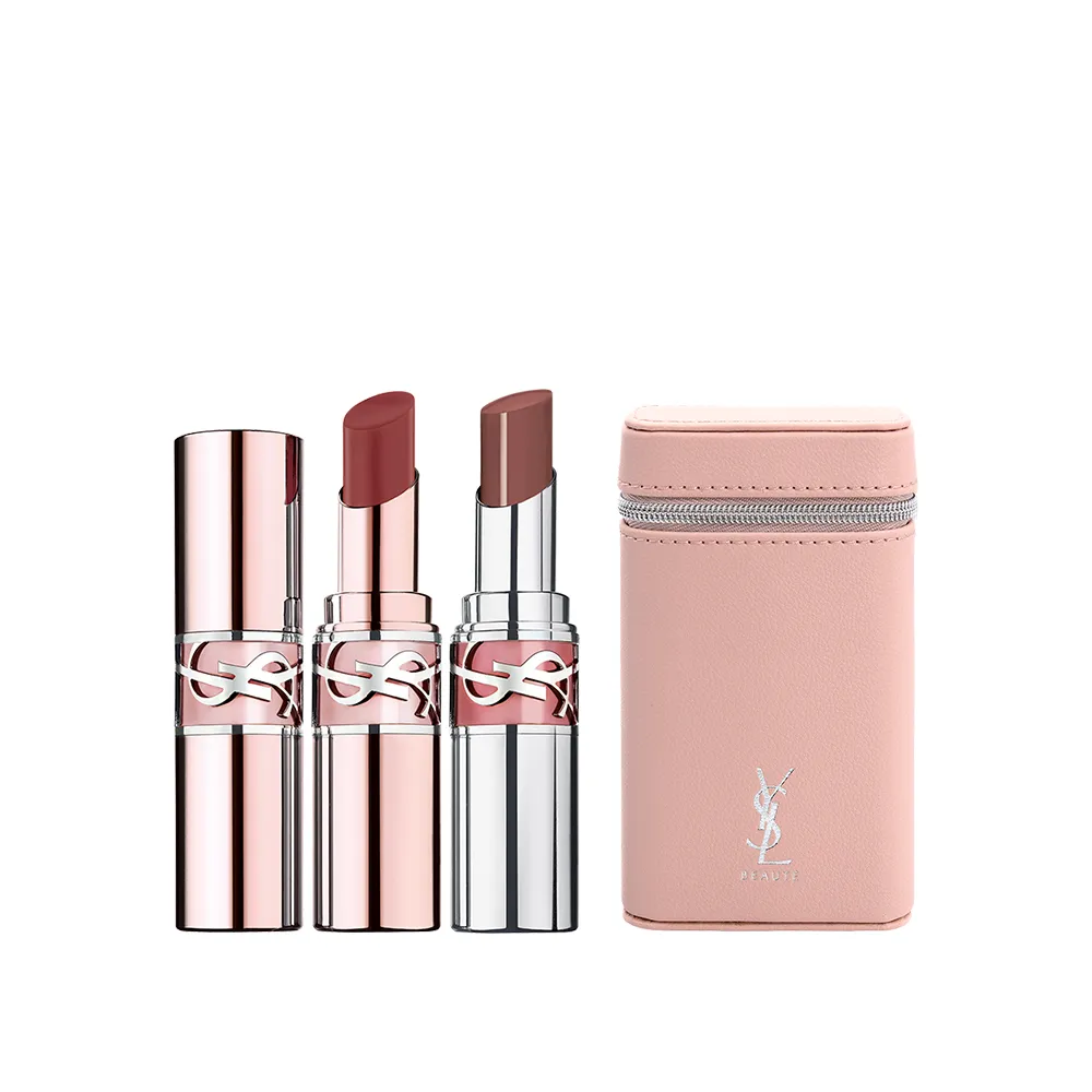 【YSL】官方直營 情挑誘光水潤唇2入組(情挑誘光潤唇膏+情挑誘光水唇膏/護唇膏)