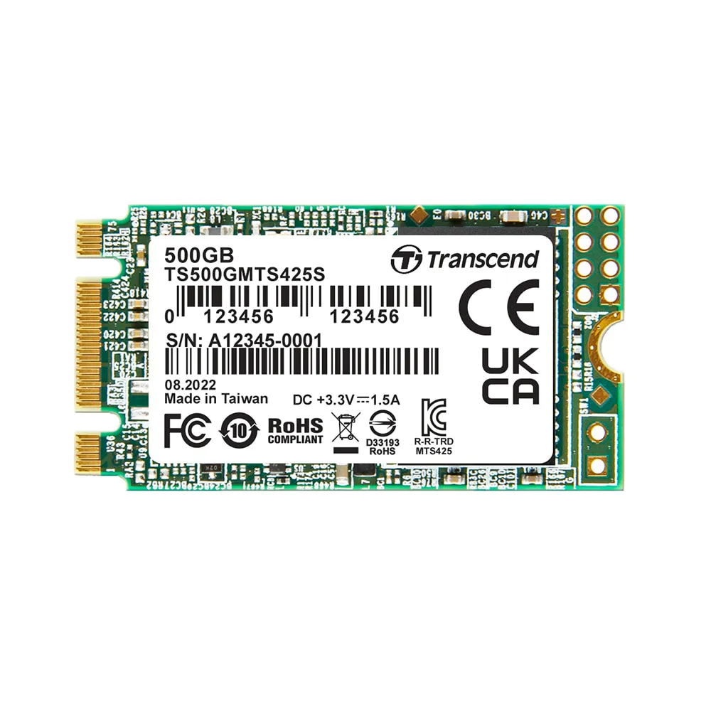 【Transcend 創見】MTS425S 500G M.2 2242 SATA III SSD固態硬碟(TS500GMTS425S 新舊包裝隨機出貨)