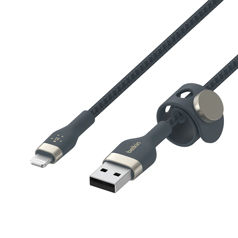 【BELKIN】BOOST↑CHARGE PRO Flex USB-A to Lightning傳輸線 1M_4色(CAA010bt1M)