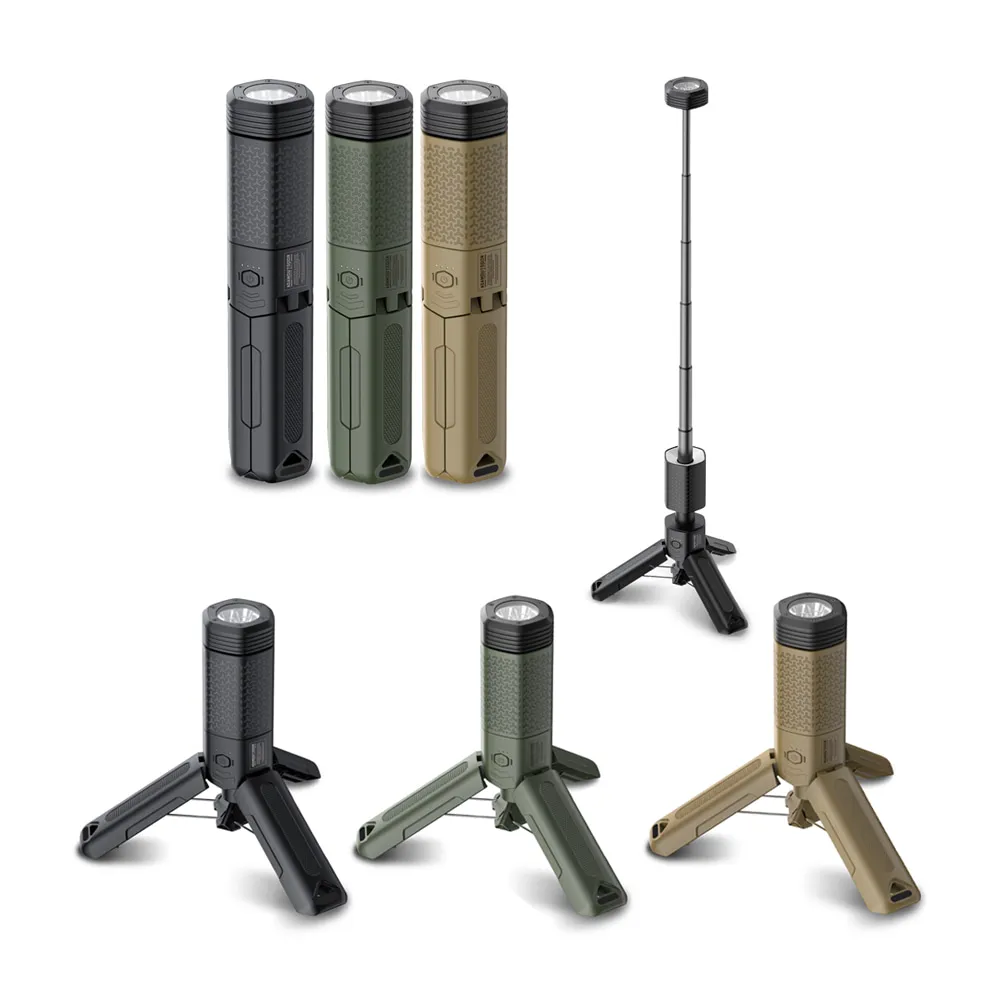 【ADAMOUTDOOR】二代萬用伸縮野營燈(戶外露營燈 伸縮燈 USB充電燈 多功能照明燈 工作燈磁吸燈)