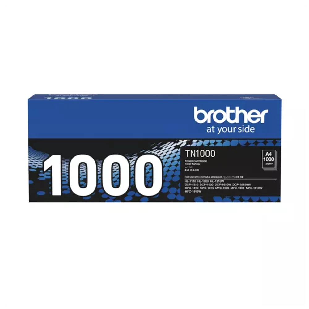 【brother】官方直營 TN-1000 黑色原廠碳粉匣(HL-1110/1210W/DCP-1510/1610W/MFC-1815/MFC-1910W)