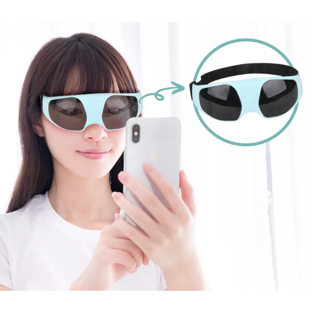 【Beroso 倍麗森】智能定時九段震動按摩舒壓眼罩A00017(按摩眼罩 震動眼罩 眼部按摩器 禮物)