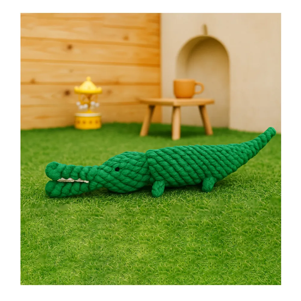 【Maison Pomette】小鱷魚繩結玩具 狗狗玩具(瑪頌·波美特)