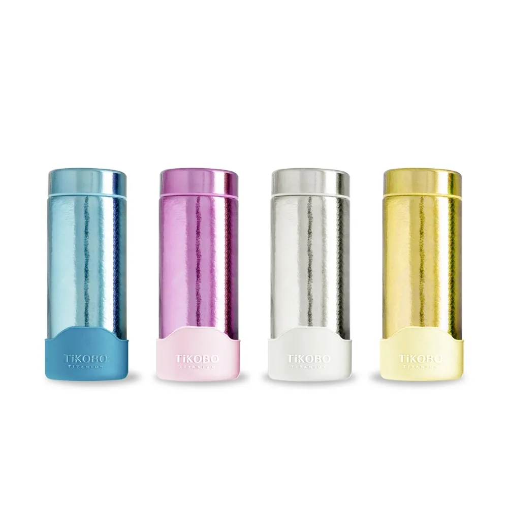 【TiKOBO 鈦工坊】250ml 純鈦 二代星光保溫杯／保溫杯／隨行瓶/口袋保溫杯 四色可選(贈杯套、小茶隔)