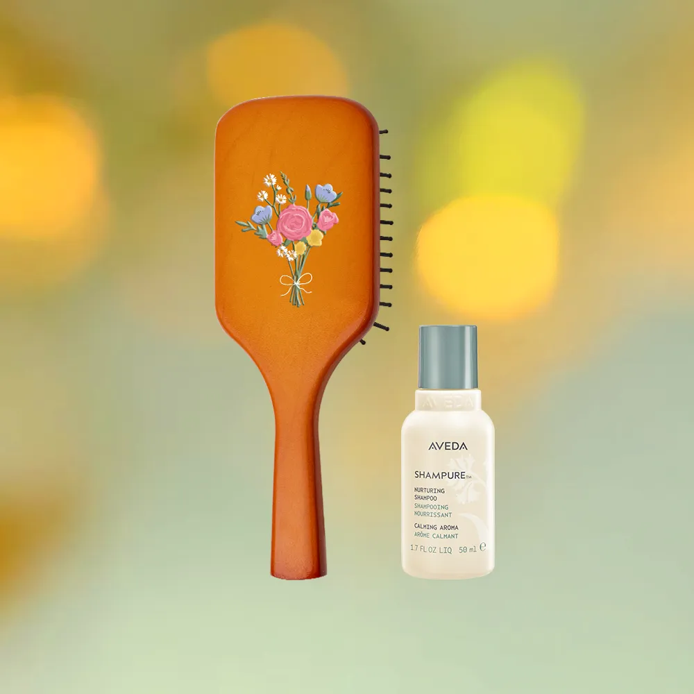 【AVEDA】限定特製彩繪 隨行按摩梳_限量_獨家販售