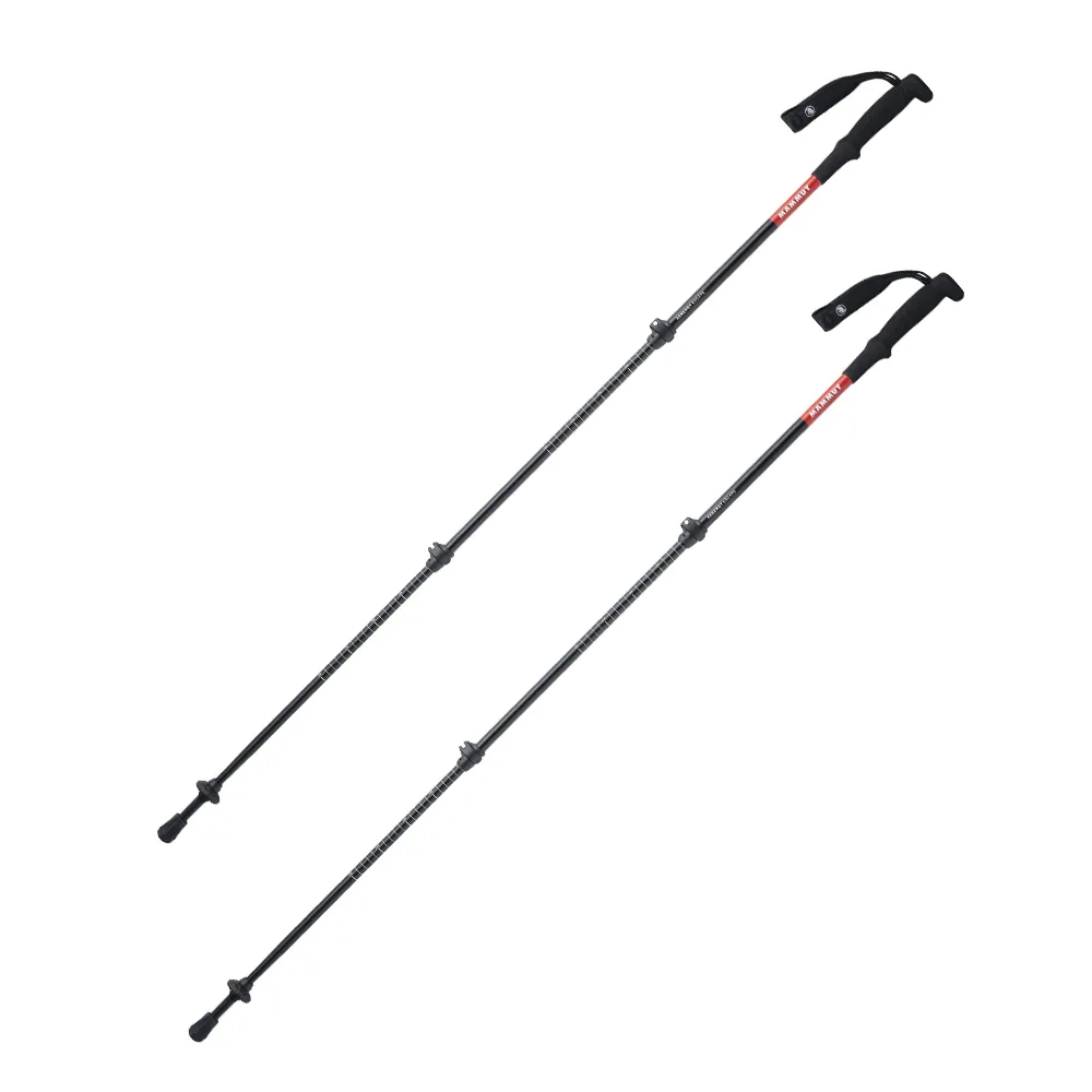 【Mammut 長毛象】Aenergy Escape Poles 鋁合金登山杖 黑色 100-140cm #2810-01470 (一組兩入)