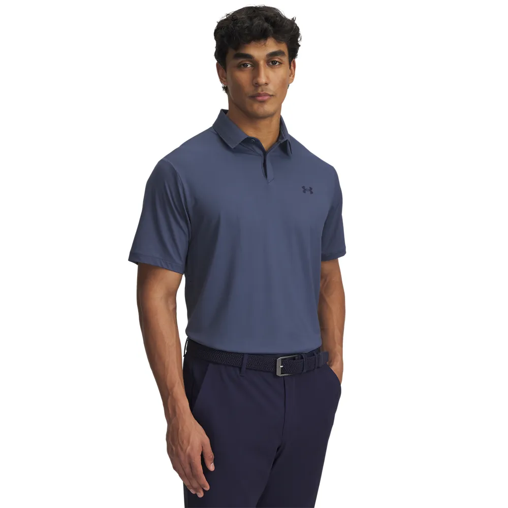 【UNDER ARMOUR】UA 男 Drive Chill 短POLO_1389596-044(深藍色)