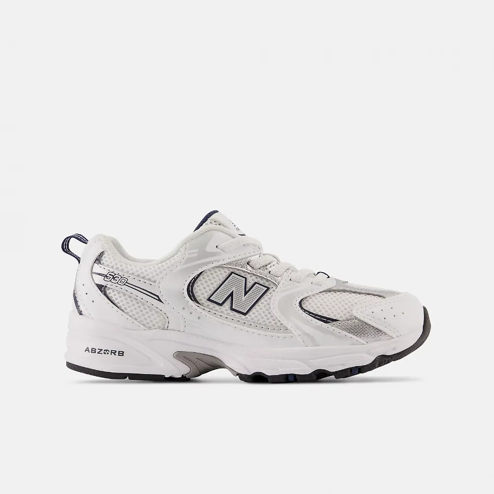 【NEW BALANCE】NB 運動鞋 童鞋 中童 兒童 休閒鞋 白銀 PZ530SB1-W楦(C5271)