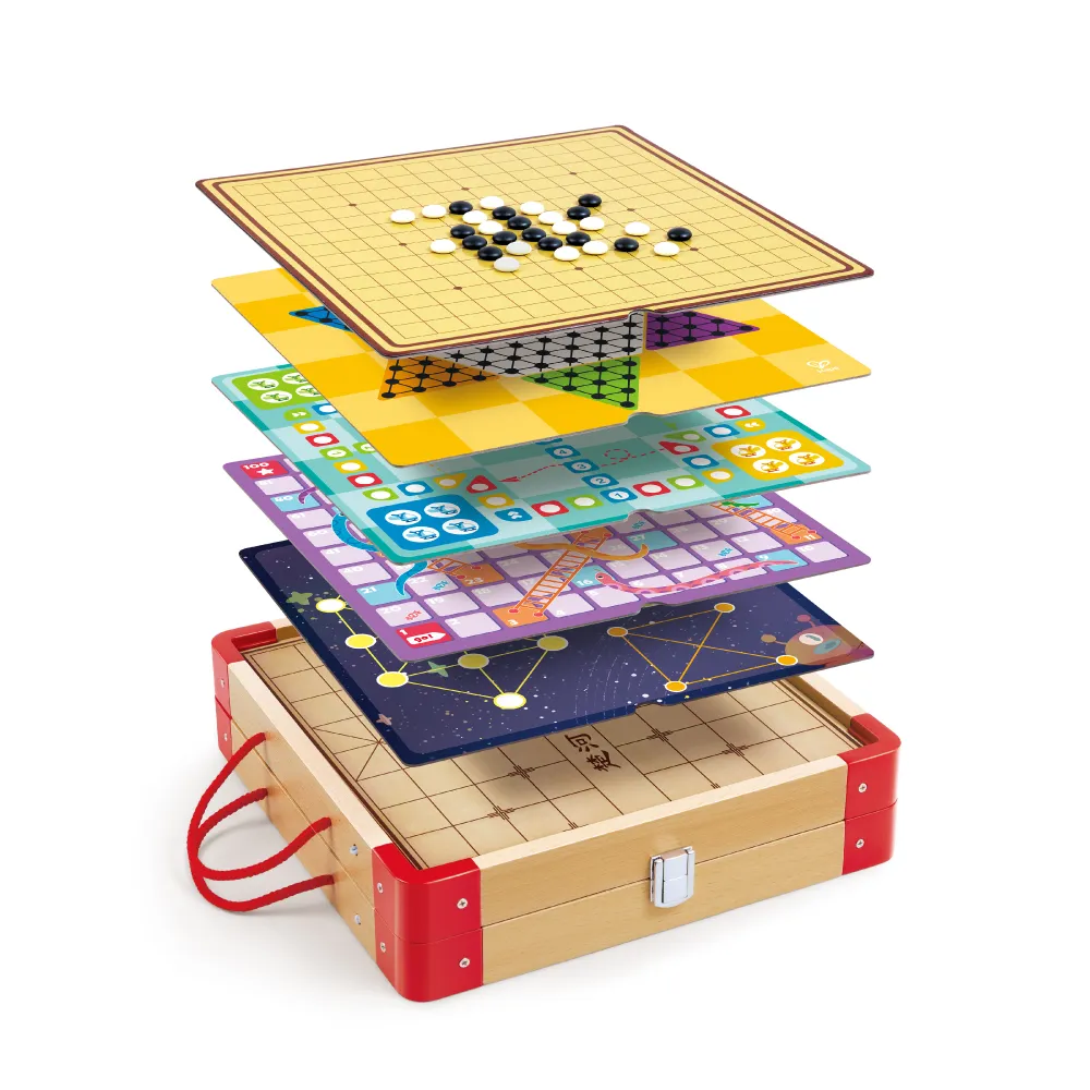 【Hape】22合1經典桌遊套組(共22種桌遊)(生日禮/精美禮盒包裝/益智玩具/跳棋/五子棋/中國象棋)