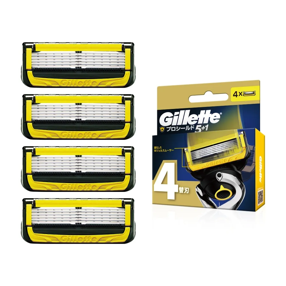 【Gillette 吉列】ProShield 鋒護系列刮鬍刀頭(4刀頭)