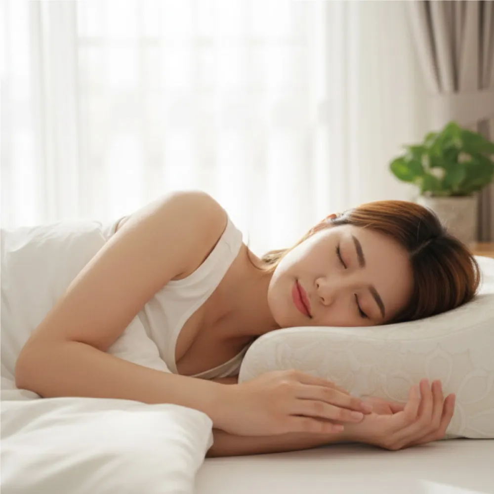 【迪奧斯】超好眠天然乳膠枕(13cm高-側睡專用枕頭 附天絲枕頭套)
