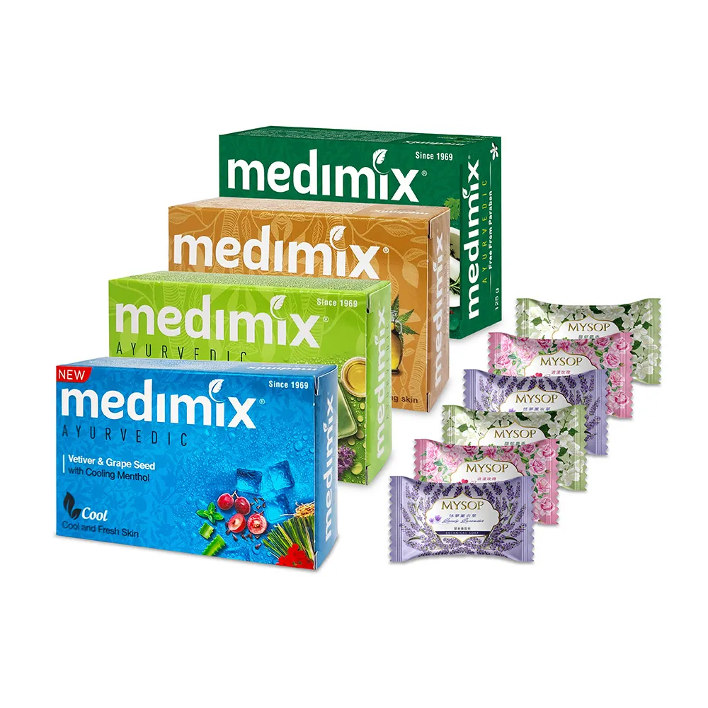 【Medimix】皇室藥草浴美肌皂125g 60入組(平行輸入) 檀香/草本/寶貝/藍寶石
