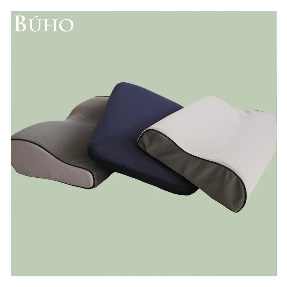【BUHO 布歐】吸濕排汗人體工學釋壓記憶枕-經典款/蝶型款/麵包款(三款任選)