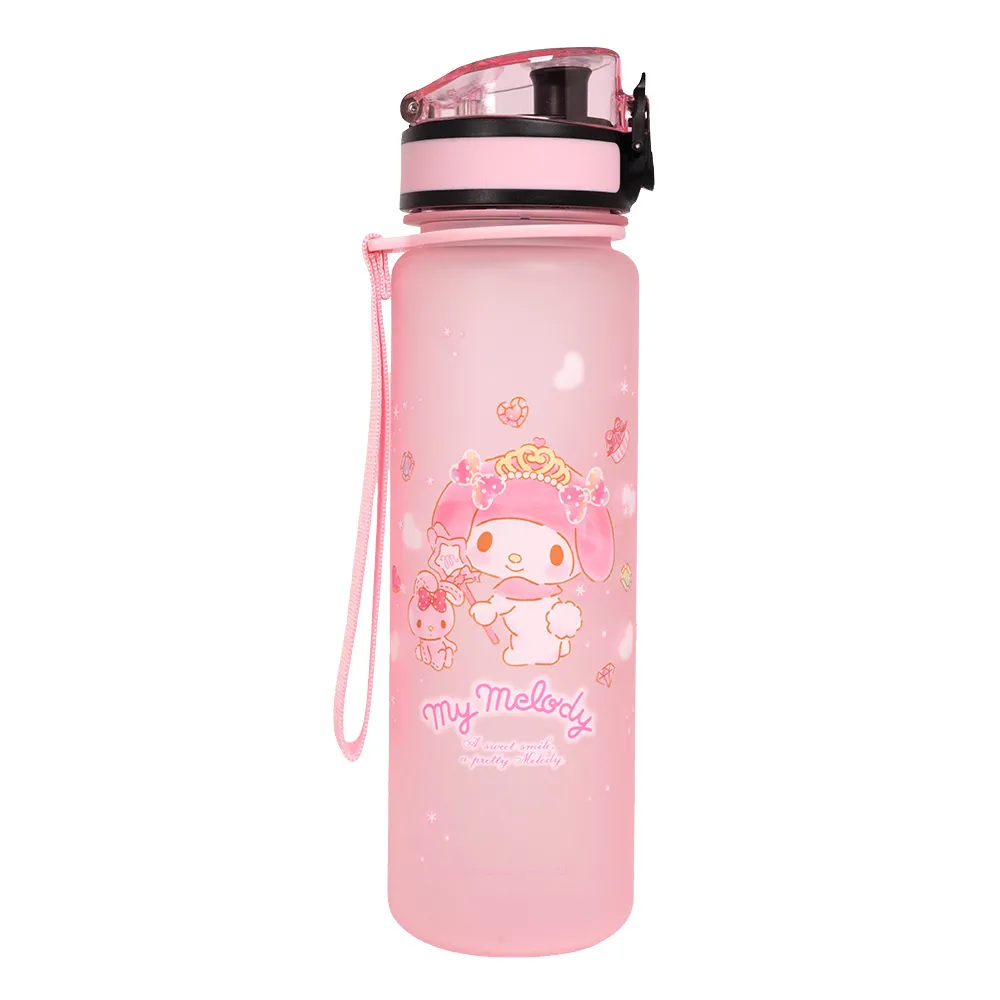 【IMPACT 怡寶】美樂蒂My Melody彈蓋Tritan水壺/水杯/水瓶(500ML) 附提繩-粉紅 IMMYB01PK
