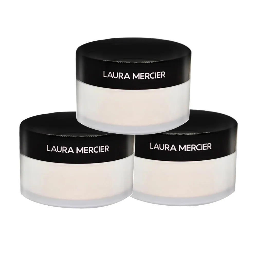 【LAURA MERCIER 蘿拉蜜思】煥顏透明蜜粉 29g 3入組(透明色 國際航空版)