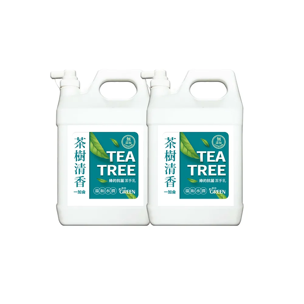 【Green 綠的】抗菌潔手乳加侖桶_茶樹清香3800mlX2入組(洗手乳)