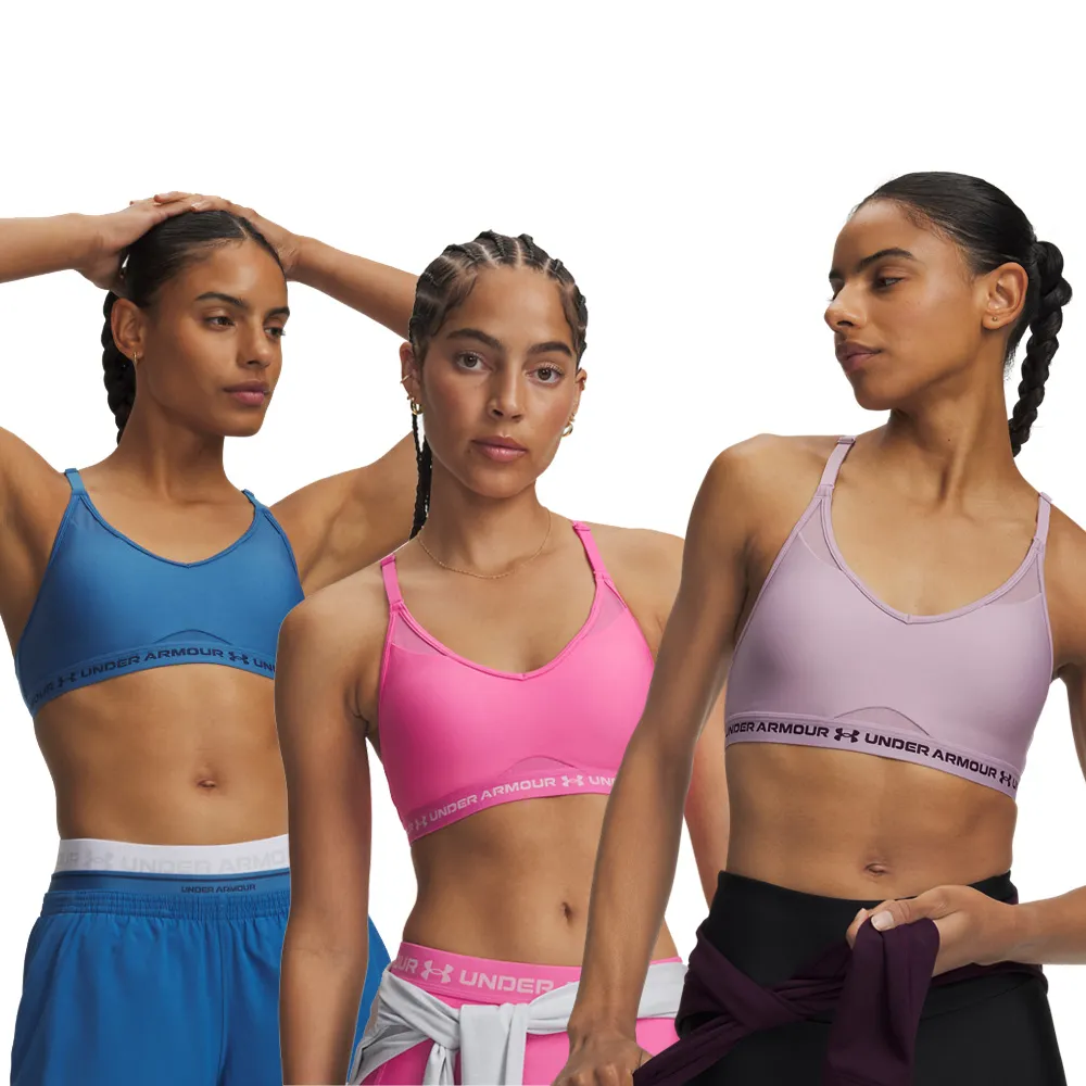 【UNDER ARMOUR】UA 女 Crossback 低衝擊/中衝擊 運動內衣(多色任選)