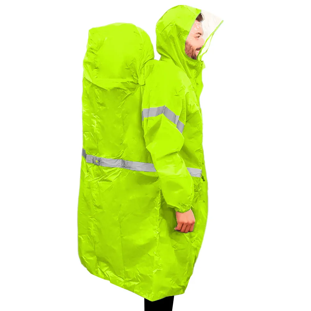 【BLUEFIELD】專業登山雨衣背包雨衣M/XL(藍/綠/橘)