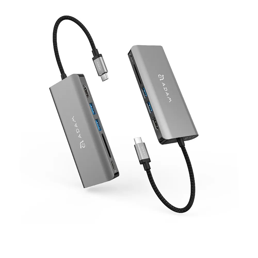 【ADAM 亞果元素】Hub A01 Type-C 100W 6 合 1 多功能轉接器(一秒擴充MacBook Pro)