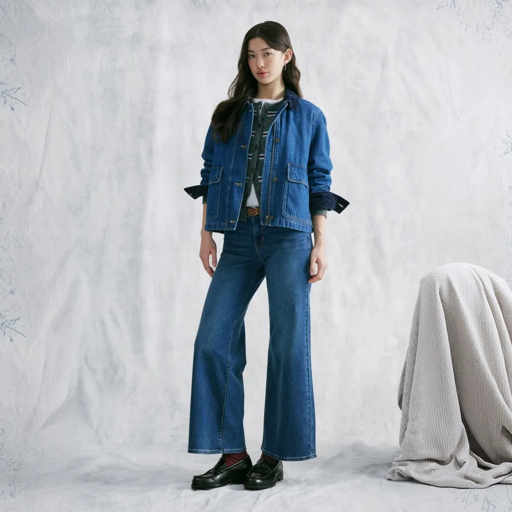 【LEVIS】318™ Shaping Wide Leg中腰寬管牛仔褲 女生牛仔褲 熱賣單品 001PZ-0045