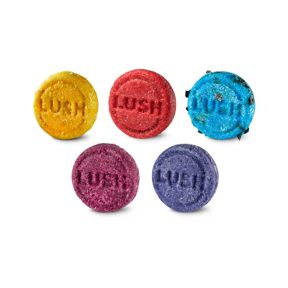 【LUSH 嵐舒】五星級秀髮 洗髮皂5件組(清新/肉桂葉/清新/玫瑰/茉莉/苦橙花)